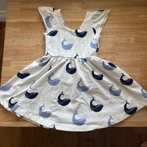 Monica + andy toddler girl Whale Print Kids Dress - white and Blue size 2T